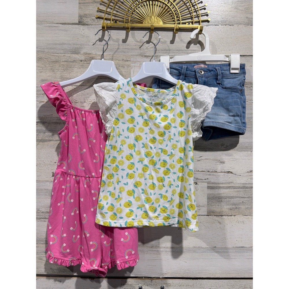 Lucky Penny Thereabouts Squeeze 3pc Outfit Lot Girls 6 Pink Blue Yellow‎